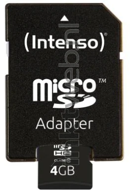 Intenso Micro SDHC kaart Class 10 4GB