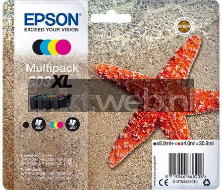 Epson 603XL Multipack zwart en kleur