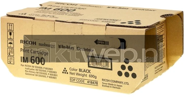 Ricoh IM-600 zwart Front box