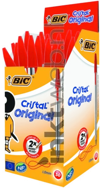 BIC Balpen Cristal medium 50-pack rood