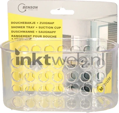 Benson Douchebakje met Zuignappen 15,5 x 8 x 8 cm transparant