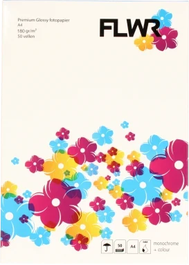 Huismerk FLWR Fotopapier Glans | A4 | 180 gr/m² 50 vellen