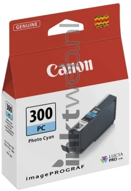 Canon PFI-300PC foto cyaan Front box