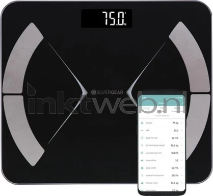 Silvergear Bluetooth Smart Scale zwart