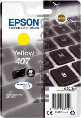 Epson 407 inktcartridge geel