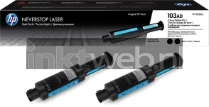 HP 103A 2pack zwart Combined box and product