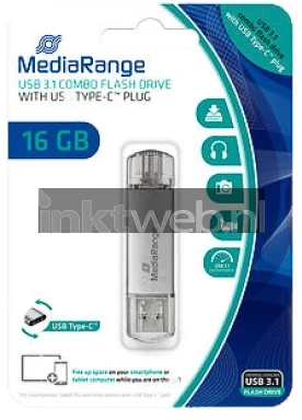 MediaRange USB 3.0 Type C combo flash drive 16GB