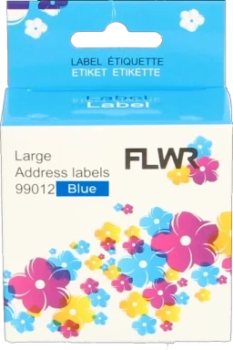 FLWR Dymo 99012 adreslabel 36 mm x 89 mm  blauw