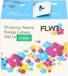 FLWR Dymo  99014 Adreslabel groot 101 mm x 54 mm  groen Front box