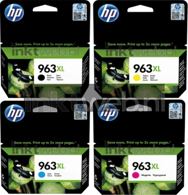 HP 963XL multipack (Opruiming 4 x 1-pack los) zwart en kleur