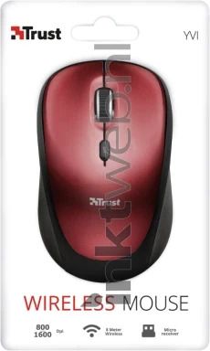 Trust Yvi Draadloze muis rood