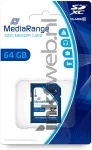 MediaRange SDXC memory card, Class 10, 64GB blauw (Origineel)