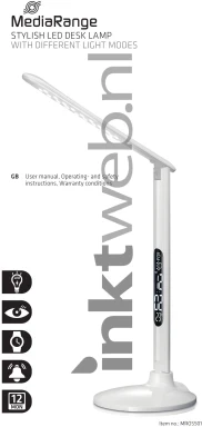 MediaRange LED Bureaulamp met LCD display Stylish