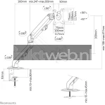 Neomounts FPMA-D650BLACK | Monitorarm met bureausteun zwart Product only