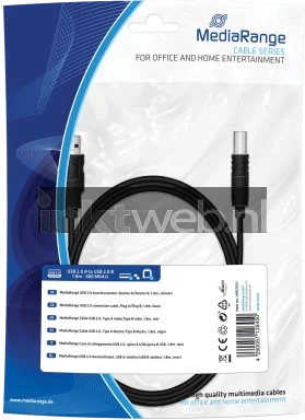 MediaRange USB-A naar USB-B printer kabel Front box