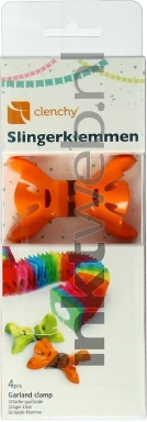 Clenchy Slingerklemmen 4 stuks oranje
