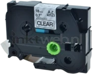 Huismerk Brother TZe-545 wit op blauw breedte 18 mm
