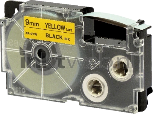 Huismerk Casio XR-9YW zwart op geel breedte 9 mm Product only
