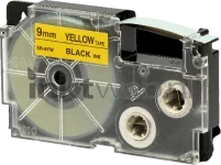 Huismerk Casio XR-9YW zwart op geel breedte 9 mm