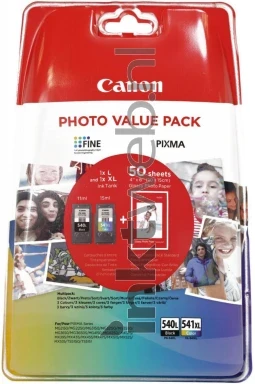 Canon PG-540L/CL-541XL Multipack met fotopapier zwart en kleur Front box