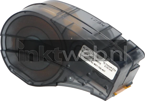 Huismerk Brady M21-750-427 zwart op wit breedte 19.1 mm