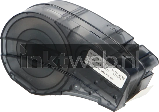 Huismerk Brady M21-750-499 gelamineerde vinyl tape zwart op wit breedte 19.1 mm