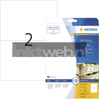 Herma 10910 Permanente Papieretiket 210 x 148mm wit