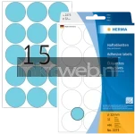 Herma 2273 Permanente papieretiket 32mm rond blauw (Origineel)