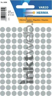 Herma 1838 Permanente stickers rond 8mm (540 stuks) grijs