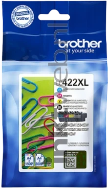 Brother LC-422XL valuepack zwart en kleur Front box