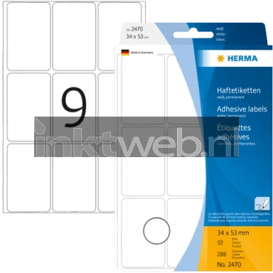 Herma 2470 Permanente papieretiket 34 x 53 mm wit