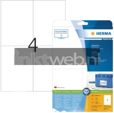 Herma 5063 Papieretiket 105 x 148mm (100 stuks) wit