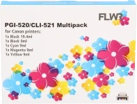 Canon CLI-521 compatible multipack CMYKP Front box
