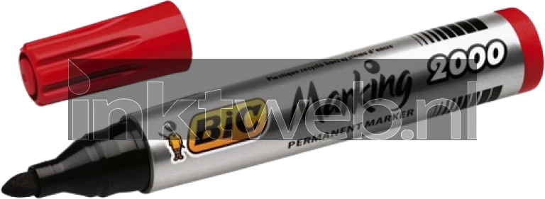 BIC Permanente marker 2000 rond 1.7mm 1 stuk rood