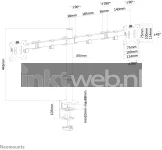 Neomounts FPMA-D550DBLACK | Monitorarm met bureausteun zwart 