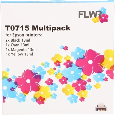 FLWR Epson T0715 Multipack zwart en kleur