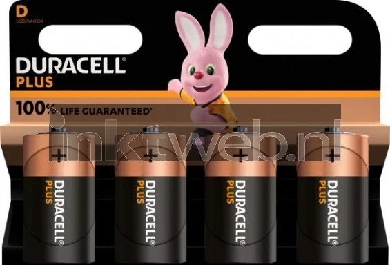Duracell Alkaline D LR20 1.5V Plus (4-pack)