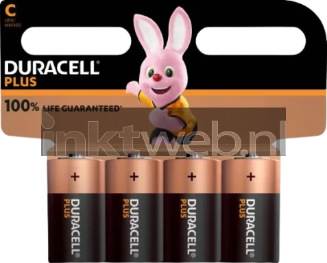 Duracell Alkaline Baby C LR14 1.5V Plus (4-pack)