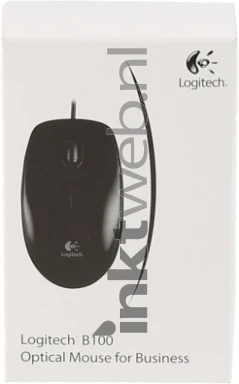 Logitech B100 USB Optical Mouse Black Bus