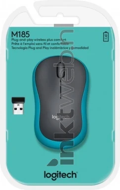 Logitech Muis M185 Wireless blauw