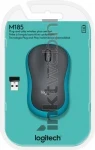 Logitech Muis M185 Wireless blauw Front box