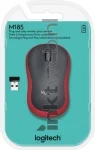 Logitech Muis M185 Wireless rood Front box