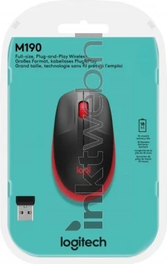 Logitech Muis M190 Wireless rood
