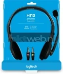 Logitech Headset H110 Audio Stereo Front box