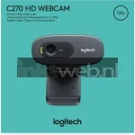 Huismerk Logitech Webcam C270 HD 720p zwart Front box