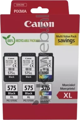 Canon PG-575XL 2x/CL-576XL Multipack zwart en kleur
