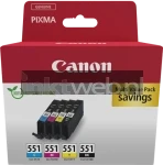 Canon CLI-551 Multipack zwart en kleur (Origineel)