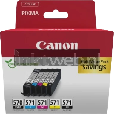 Canon CLI-571 5-pack zwart en kleur