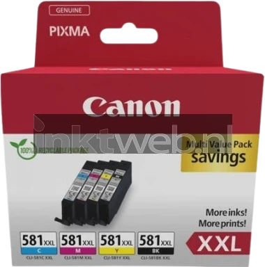 Canon CLI-581XXL 4-pack zwart en kleur