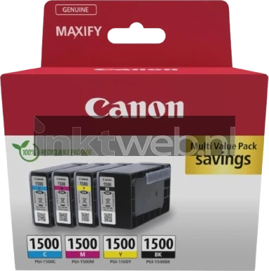 Canon PGI-1500 Multipack zwart en kleur Front box